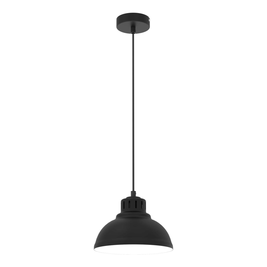 Ljuskrona med textilsladd SVEN 1xE27/15W/230V svart