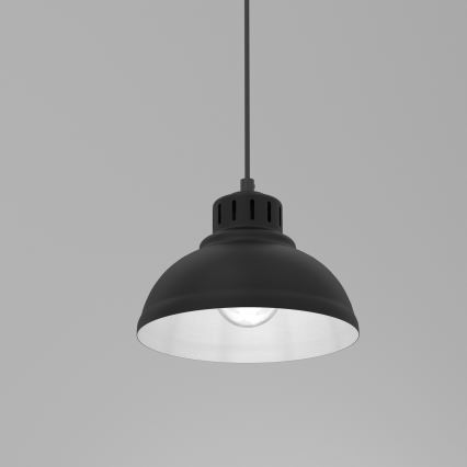 Ljuskrona med textilsladd SVEN 1xE27/15W/230V svart