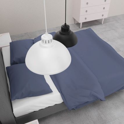 Ljuskrona med textilsladd SVEN 1xE27/15W/230V vit