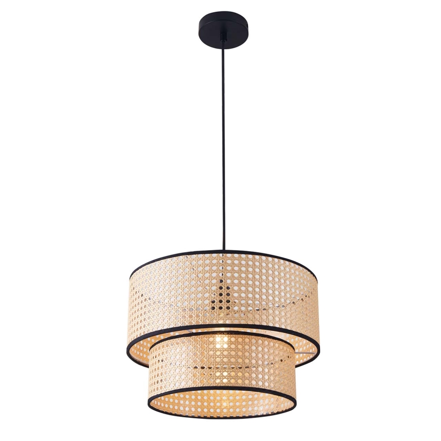Ljuskrona med textilsladd TAKARA 1xE27/20W/230V diameter 40 cm beige