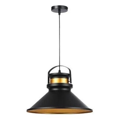 Ljuskrona med textilsladd TAO 1xE27/60W/230V diameter 37 cm svart