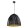 Ljuskrona med textilsladd TELMA 1xE27/60W/230V diameter 70 cm svart/guld