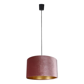 Ljuskrona med textilsladd TERCINO 1xE27/15W/230V diameter 38 cm rosa