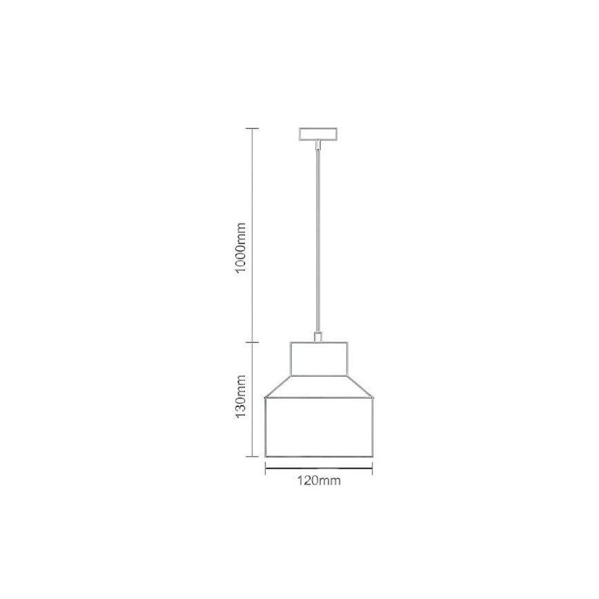 Ljuskrona med textilsladd TERRAZZO 1xE27/60W/230V diameter 12 cm grädde