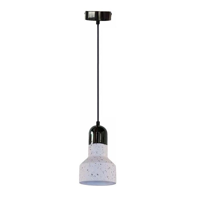 Ljuskrona med textilsladd TERRAZZO 1xE27/60W/230V diameter 12 cm grädde