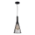 Ljuskrona med textilsladd TIANA 1xE27/20W/230V diameter 15,5 cm svart