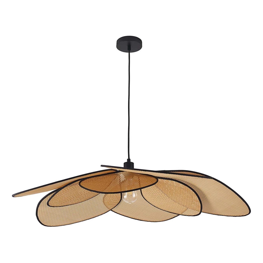 Ljuskrona med textilsladd TOBAGO 1xE27/20W/230V diameter 100 cm beige