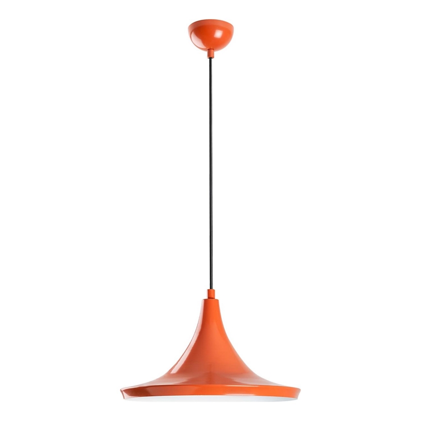 Ljuskrona med textilsladd TOM 1xE27/40W/230V orange