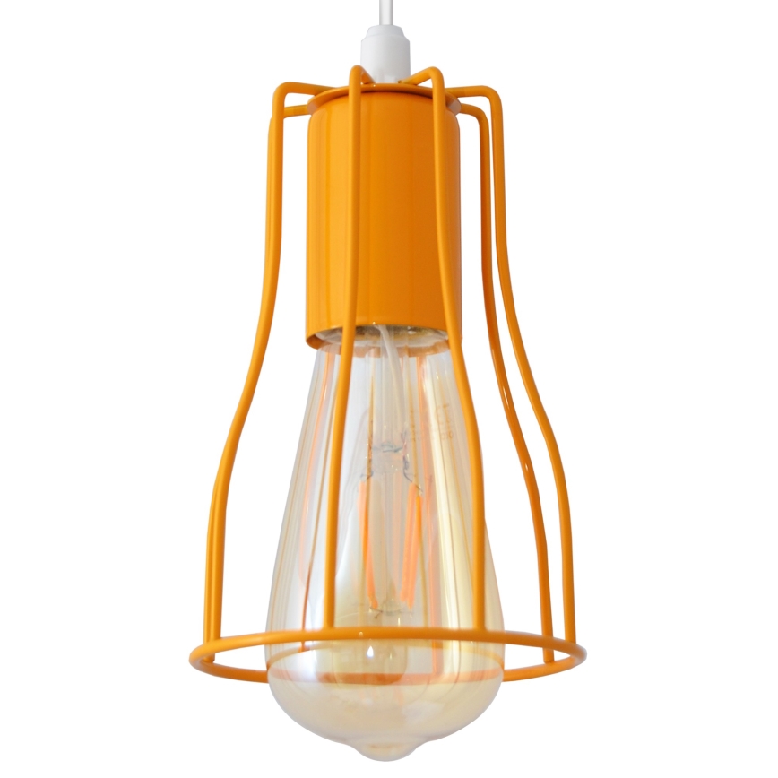 Ljuskrona med textilsladd TUBE 5xE27/20W/230V spindel