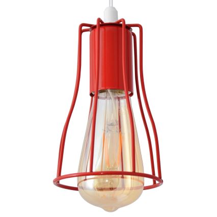 Ljuskrona med textilsladd TUBE 5xE27/20W/230V spindel
