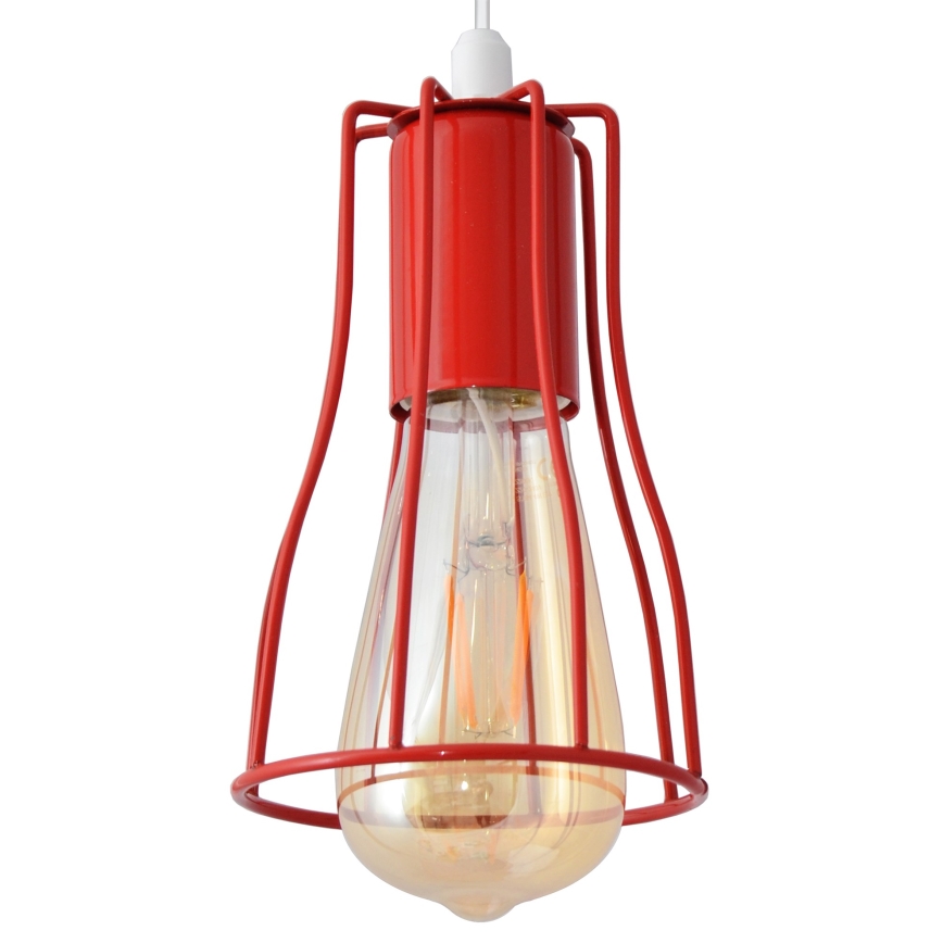 Ljuskrona med textilsladd TUBE 5xE27/20W/230V spindel
