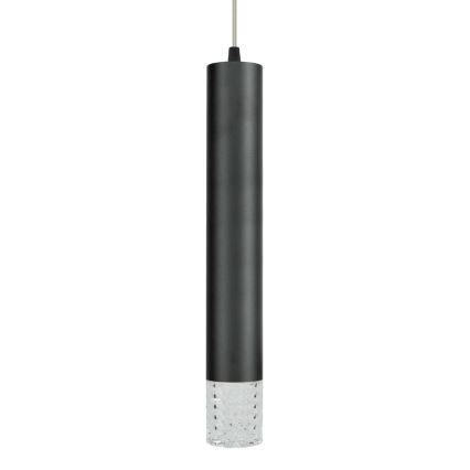 Ljuskrona med textilsladd TUBI 1xGU10/8W/230V svart
