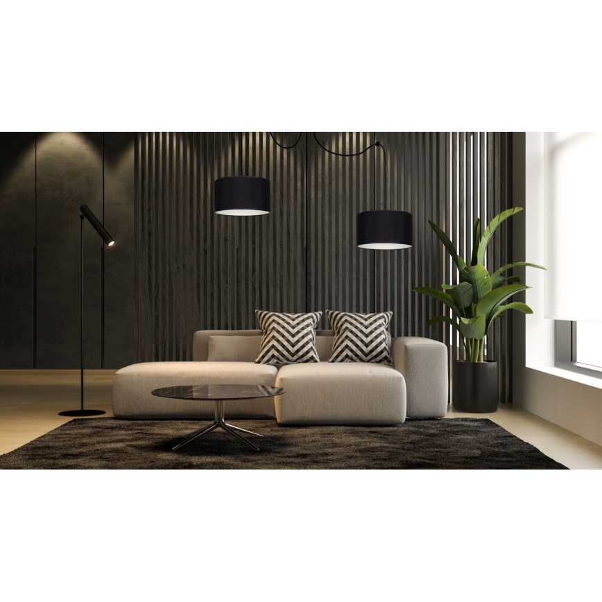 Ljuskrona med textilsladd TUZ 2xE27/60W/230V spindel