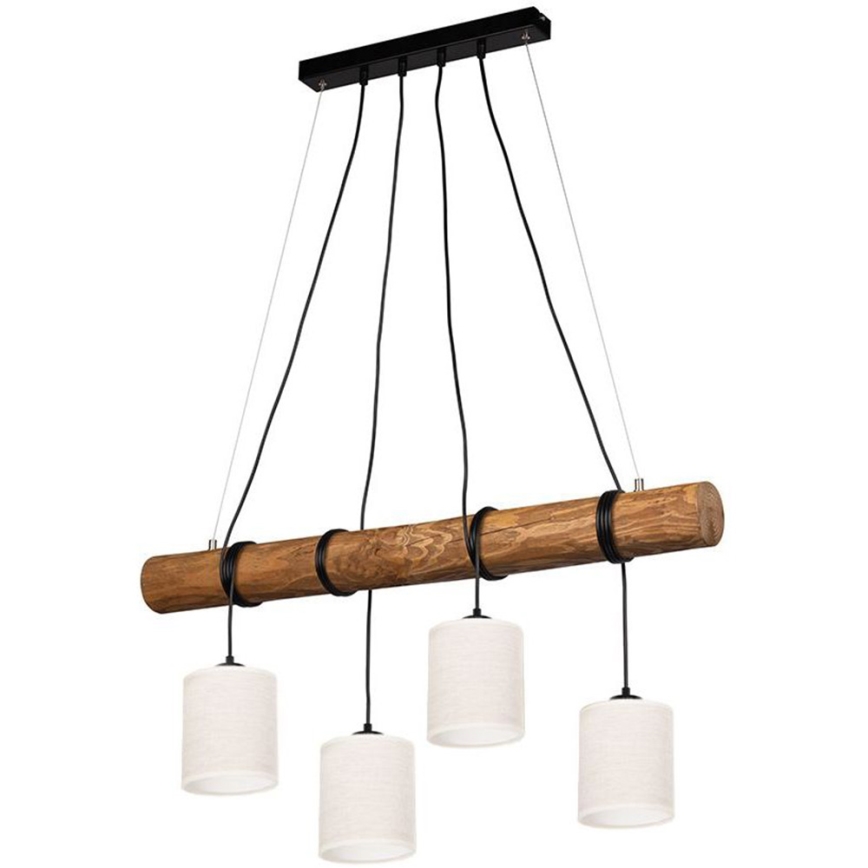 Ljuskrona med textilsladd ULMO 4xE27/25W/230V tall – FSC certifierade
