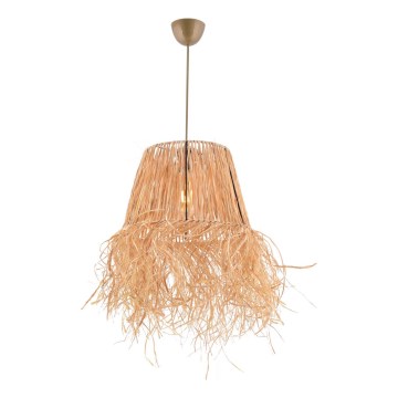 Ljuskrona med textilsladd VALANCE 1xE27/40W/230V brun