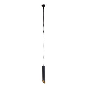 Ljuskrona med textilsladd VALDA 1xGU10/30W/230V 132 cm svart