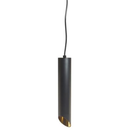 Ljuskrona med textilsladd VALDA 1xGU10/30W/230V 132 cm svart