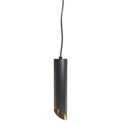 Ljuskrona med textilsladd VALDA 1xGU10/60W/230V 132 cm svart