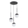 Ljuskrona med textilsladd VOLDA 3xE14/10W/230V diameter 44 cm svart