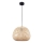 Ljuskrona med textilsladd ZANZIBAR 1xE27/20W/230V diameter 35 cm bambu