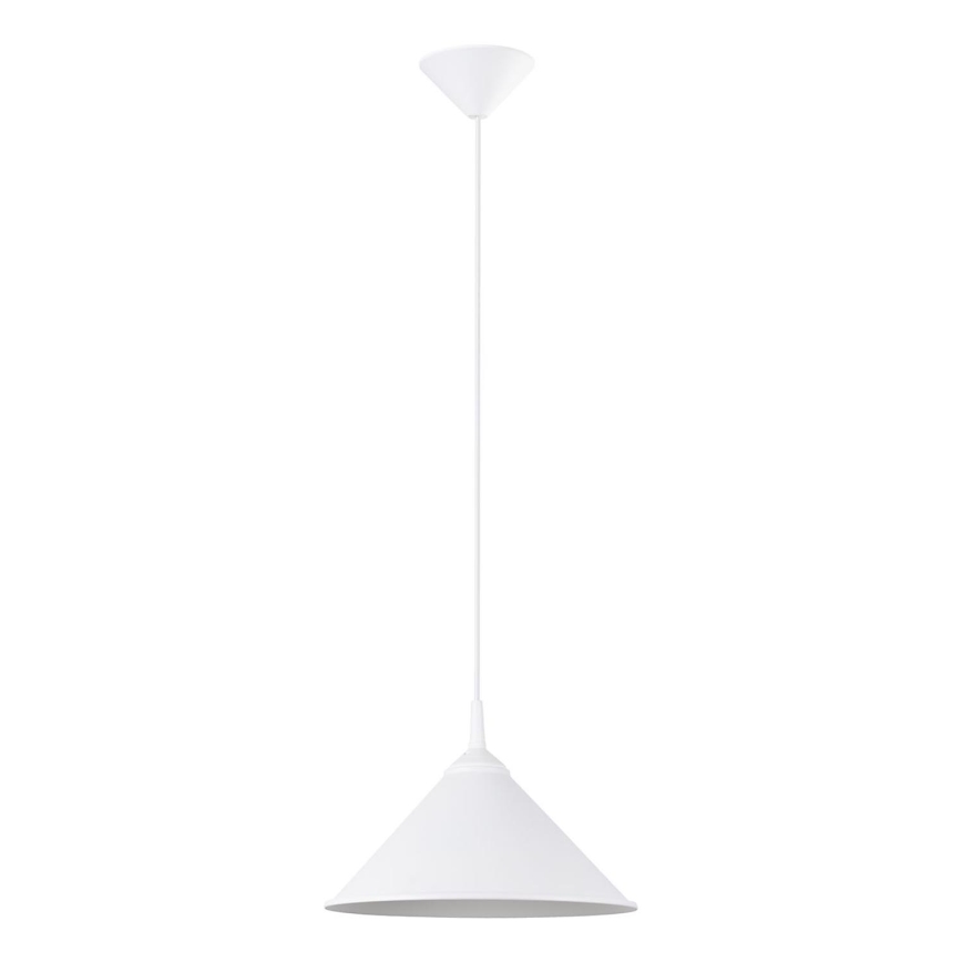 Ljuskrona med textilsladd ZUMA 1xE27/15W/230V diameter 30 cm vit