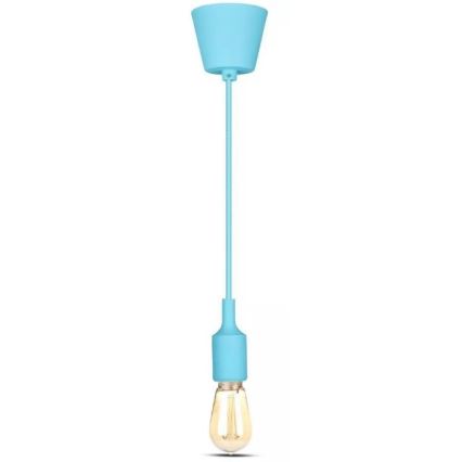 Ljusskrona med upphängningsrem  1xE27/60W/230V blå 