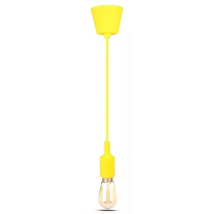 Ljusskrona med upphängningsrem  1xE27/60W/230V gul 