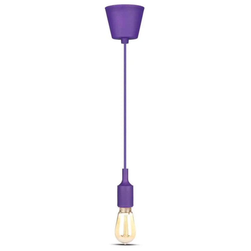 Ljusskrona med upphängningsrem  1xE27/60W/230V lila