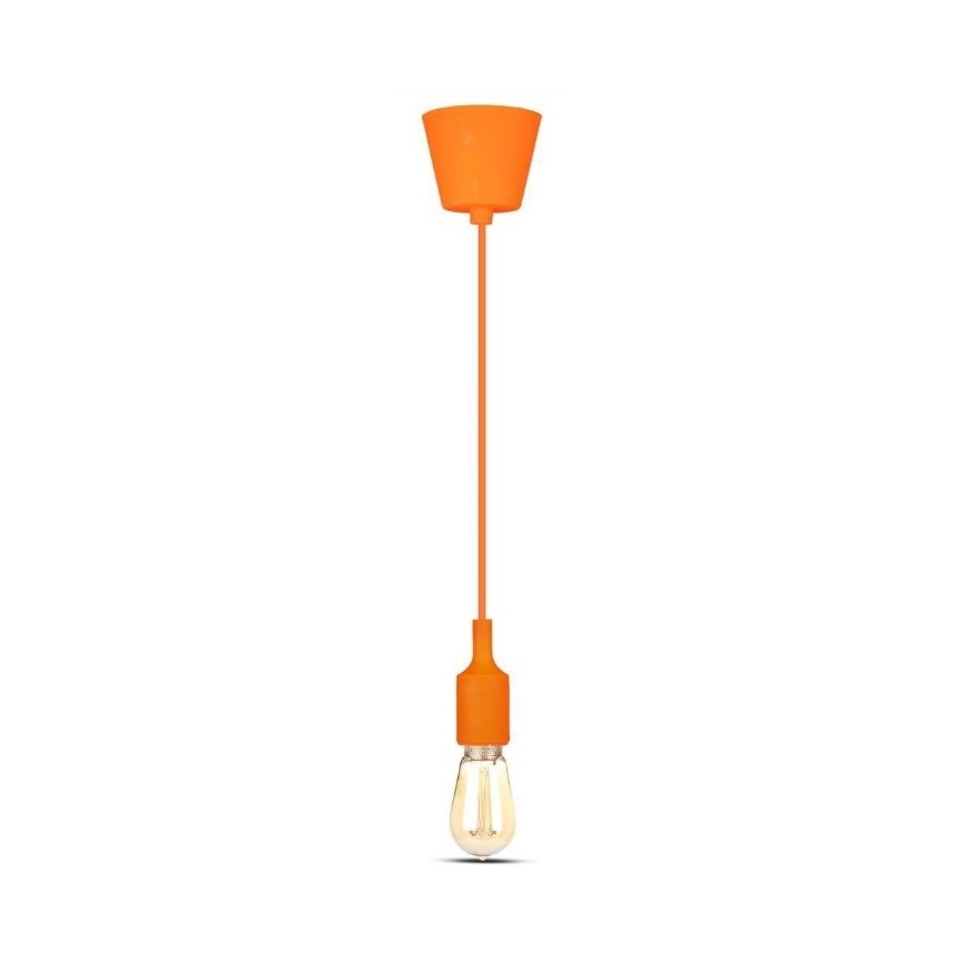 Ljusskrona med upphängningsrem  1xE27/60W/230V orange