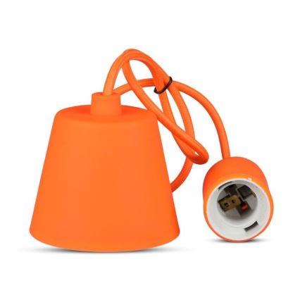 Ljusskrona med upphängningsrem  1xE27/60W/230V orange