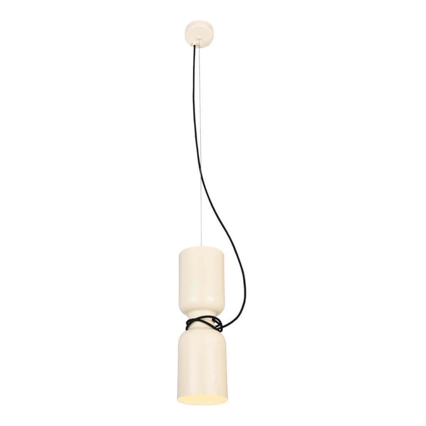 Ljuskrona med upphängningsrem ABEL 2xE27/11W/230V diameter 13 cm grädde