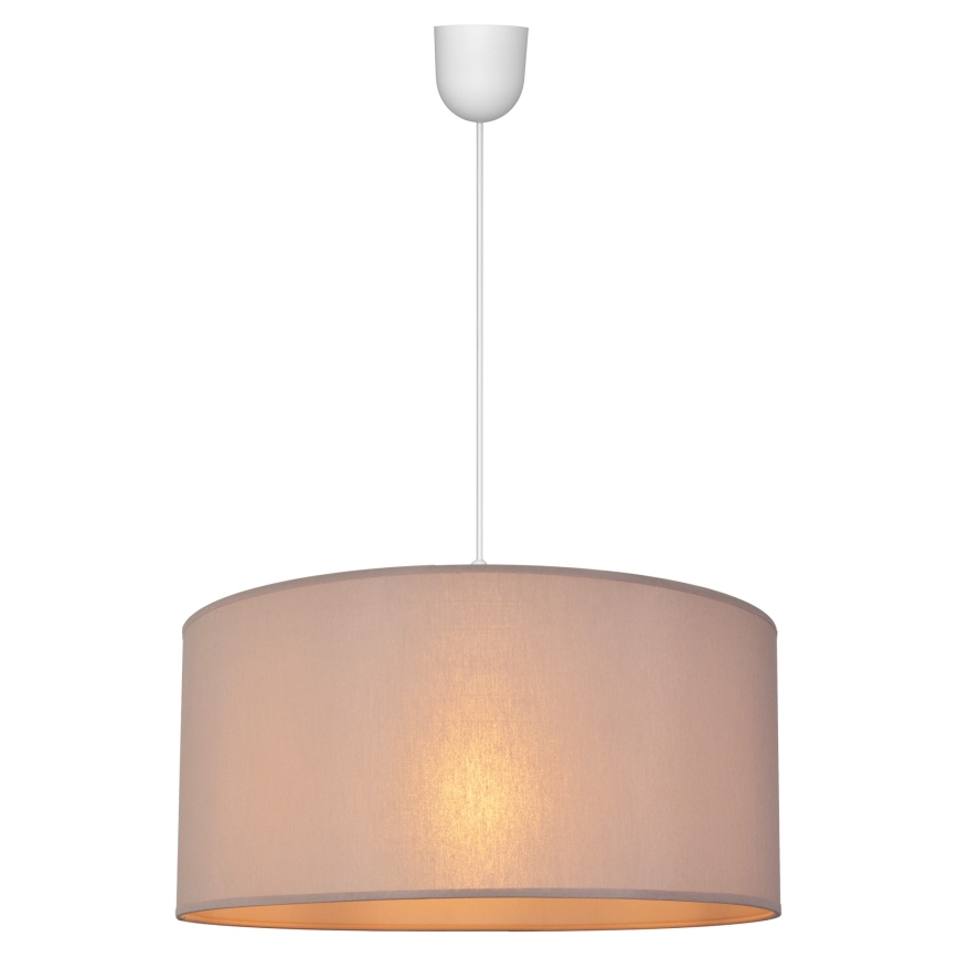 Ljuskrona med upphängningsrem ALBA 1xE27/15W/230V d.40cm beige
