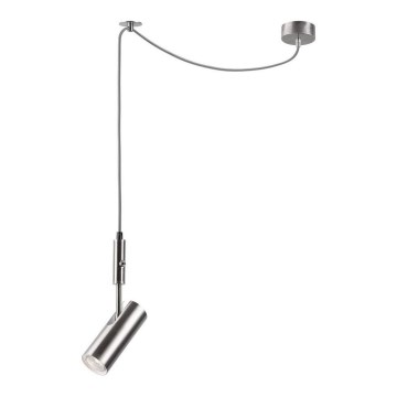 Ljuskrona med upphängningsrem ALMA 1xGU10/35W/230V krom