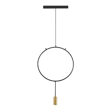 Ljuskrona med upphängningsrem ARCADE 1xGU10/5W/230V svart/gyllene