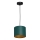 Ljuskrona med upphängningsrem ARDEN 1xE27/60W/230V diameter 18 cm grön/gyllene