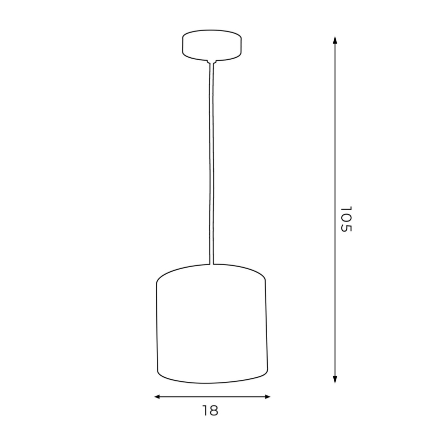 Ljuskrona med upphängningsrem ARDEN 1xE27/60W/230V diameter 18 cm grön/gyllene
