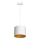 Ljuskrona med upphängningsrem ARDEN 1xE27/60W/230V diameter 18 cm vit/gyllene