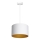 Ljuskrona med upphängningsrem ARDEN 1xE27/60W/230V diameter 25 cm vit/gyllene