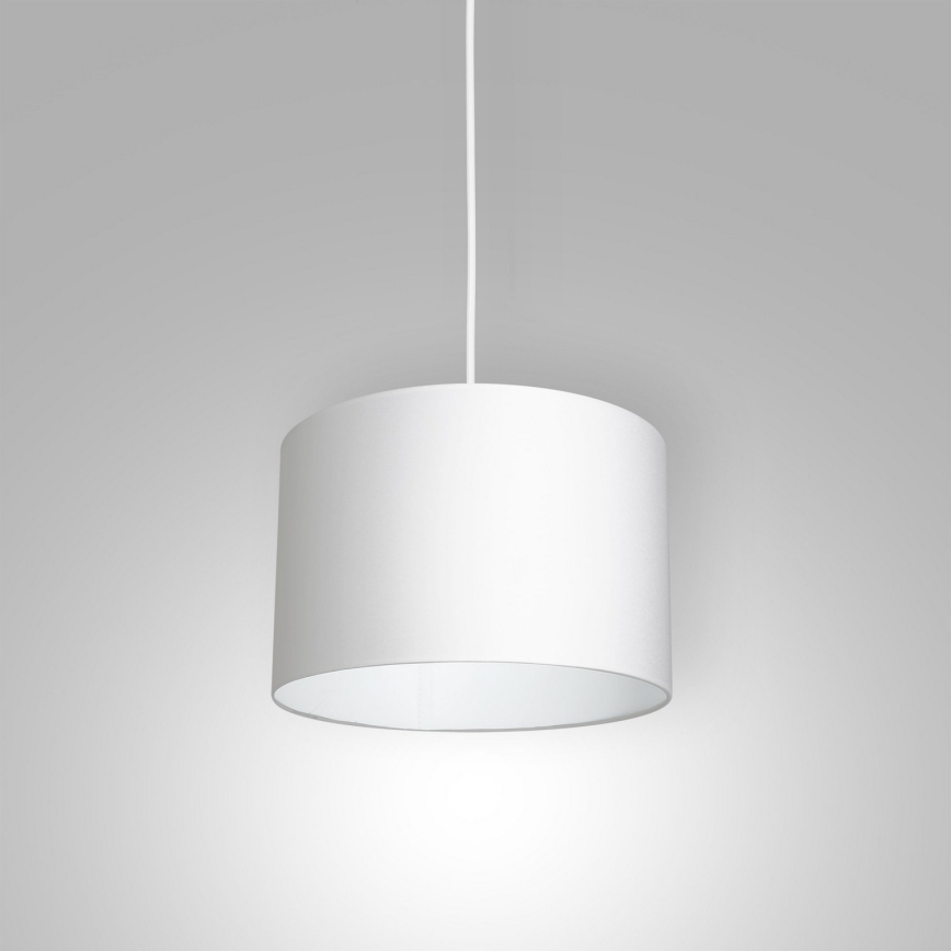 Ljuskrona med upphängningsrem ARDEN 1xE27/60W/230V diameter 25 cm vit