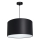 Ljuskrona med upphängningsrem ARDEN 1xE27/60W/230V diameter 40 cm svart/vit