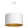 Ljuskrona med upphängningsrem ARDEN 1xE27/60W/230V diameter 40 cm vit/gyllene
