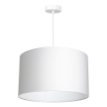 Ljuskrona med upphängningsrem ARDEN 1xE27/60W/230V diameter 40 cm vit
