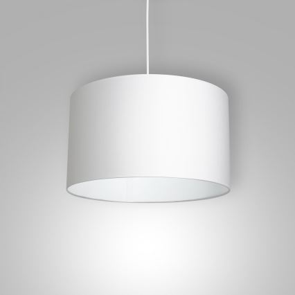 Ljuskrona med upphängningsrem ARDEN 1xE27/60W/230V diameter 40 cm vit