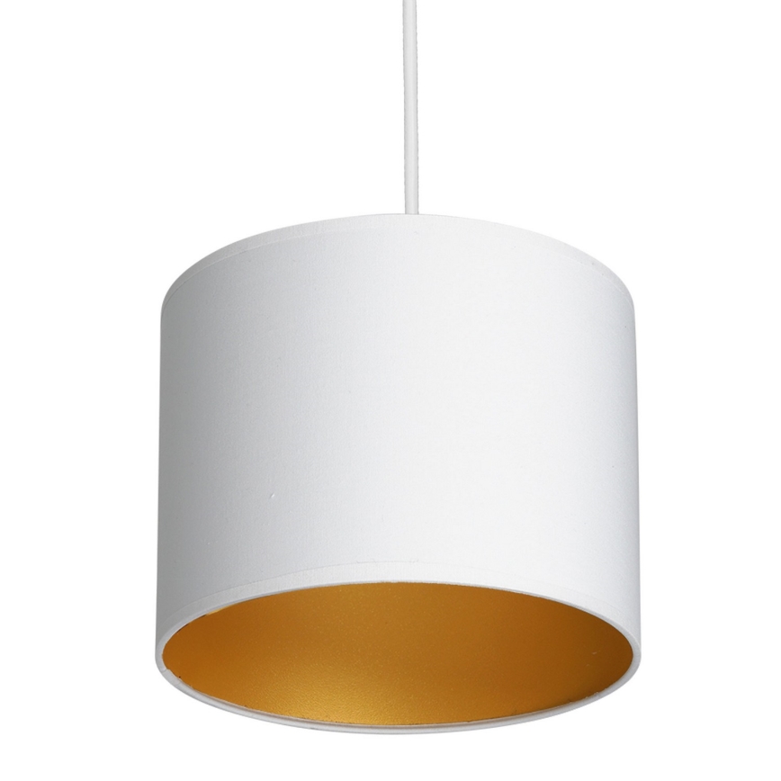 Ljuskrona med upphängningsrem ARDEN 3xE27/60W/230V vit/gyllene