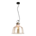 Ljuskrona med upphängningsrem ASGARD 1xE27/11W/230V beige