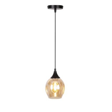 Ljuskrona med upphängningsrem ASPA 1xE27/40W/230V svart