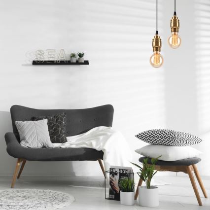 Ljuskrona med upphängningsrem ASTRA 1xE27/60W/230V