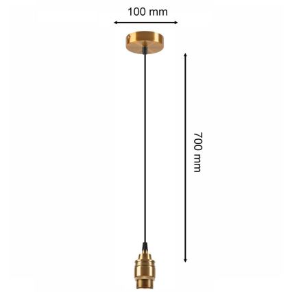 Ljuskrona med upphängningsrem ASTRA 1xE27/60W/230V