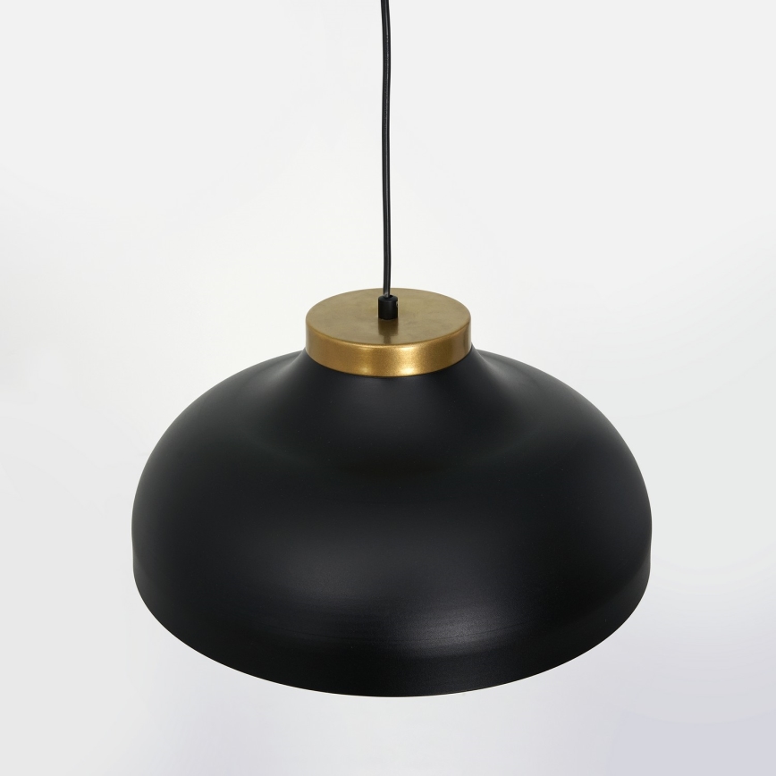 Ljuskrona med upphängningsrem BASCA 1xE27/60W/230V svart/gyllene