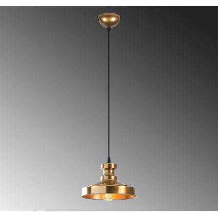 Ljusskrona med upphängningsrem  BERCESTE 1xE27/40W/230V gyllene 